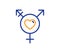 Genders line icon. Inclusion sign. Vector