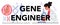 Gene engineer typographic header. Scientist work with DNA molecule