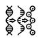 gene expression cryptogenetics line icon vector illustration