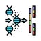 gene splicing cryptogenetics color icon vector illustration