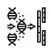 gene splicing cryptogenetics line icon vector illustration