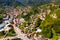 General aerial view of Idrija, Slovenia