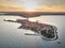 General aerial view of Nessebar, ancient city on the Black Sea coast of Bulgaria