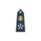 General army military rank with eagle, five stars