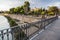 General city view, river Segura and historic buildings,Murcia,Spain.