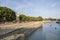 General city view and Segura river,historic center,Murcia,Spain.