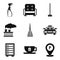 General cleaning day icon set, simple style