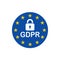 General Data Protection Regulation GDPR symbol. European Union flag vector illustration.