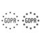 General Data Protection Regulation line and glyph icon, privacy and information, gdpr sign, vector graphics, a linear