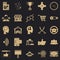 General director icons set, simple style