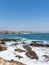 General image of the Pacific Ocean coast, from the tourist town of Las Cruces, on the Chilean coast