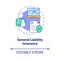 General liability insurance concept icon