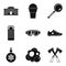 General secondary education icons set, simple style