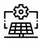 General solar setup icon vector outline illustration