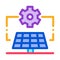General solar setup icon vector outline illustration