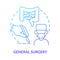 General surgery blue gradient concept icon