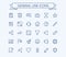 General vector icons set 2. Thin line outline 24x24 Grid.Pixel Perfect