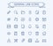 General vector icons set. Thin line outline 24x24 Grid.Pixel Perfect