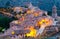 General view of Albarracin in evening