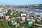 General view of the city of Vladivostok in summer in clear weather
