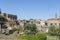 General view of Foro Romano excavated area of â€‹â€‹Roman temples, squares & government buildings in Rome