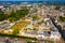 General view of Guingamp with Basilica and fortified chateau, Brittany