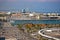 General view of harbor of Barcelona