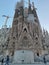 General View Pasion facade of The Basilica the Sagrada Família