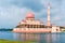 General view of the Putra Mosque with Putrajaya Lake