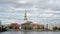 General view on Riga across the Daugava river. timelapse