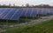 Generating clean energy with solar modules in a big park in germany