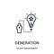 generation icon vector from talent management collection. Thin line generation outline icon vector illustration