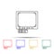 generation of light TVs with remote control multi color style icon. Simple thin line, outline vector of generation icons for ui