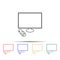 generation of smart TVs multi color style icon. Simple thin line, outline vector of generation icons for ui and ux, website or