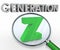 Generation Z 3d Words Magnifying Glass Finding Searching Youth