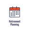 Generational and Retirement Icon set showing considerations - retirement