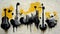 Generative AI, Abstract Street art with keys and musical instruments silhouettes. Ink colorful graffiti art