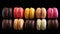 Generative AI, Assortment of macaroons, different french sweet