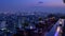 Generative AI Bangkok city view point from rooftop bar overlooking a magnificent cityscape blue sky and city light