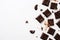 Generative ai. Bar of dark chocolate broken into pieces