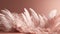 Generative AI, Beautiful light pink closeup feathers, photorealistic background.