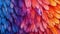 Generative AI, Beautiful rainbow colorful closeup feathers, photorealistic background, top view, aerial view.