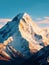 Generative AI Calm and peaceful scenic view of double summit of Machapuchare resembling fishtail rising over valle