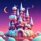 Generative AI: candy castle colorful