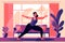 Generative AI Characters Doing Yoga Practice-