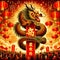 Generative AI Chinese year of the dragon illustration