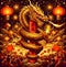 Generative AI Chinese year of the dragon illustration