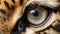Generative AI Closeup of Amur leopard eyesclose up Amur leopard eyes business concept.