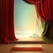 Generative AI: curtains luxury Scene performance or background for web