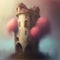 Generative AI: cute tower in a fantasy landscape